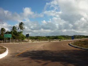 Le départ de la BR101 à Touros (RN), au km 0 sur 4542